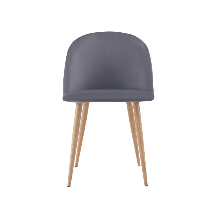 Dining Chair With Wooden Metal Legs